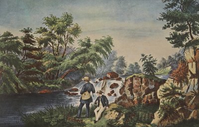 Der Forellenbach, veröffentlicht 1852, Currier & Ives von American School